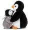 Bearington Collection Wiggles and Wobbles Plush Penguin with Baby Stuffed Animal, 10 Inch